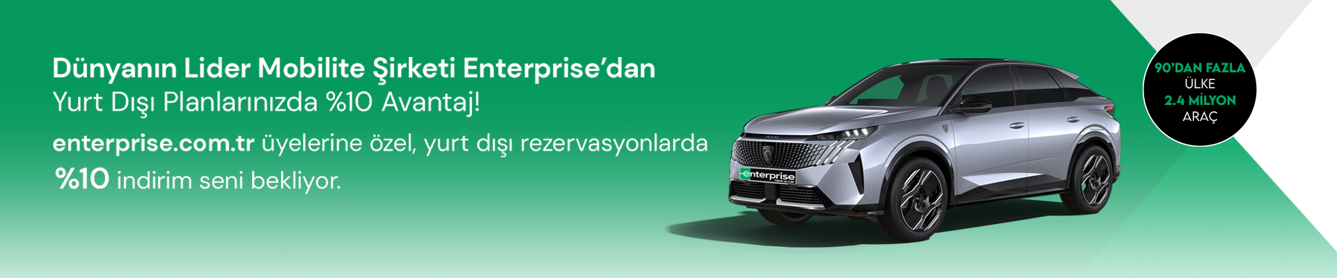 Yurtdışı Araç Kiralamalarınıza Özel %10 İndirim!