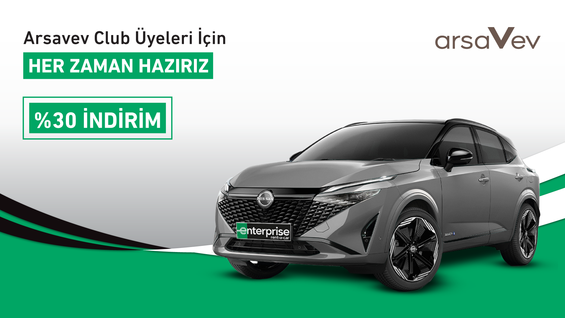 Enterprise'dan arsaVev Club üyelerine özel, çok avantajlı araçlar!