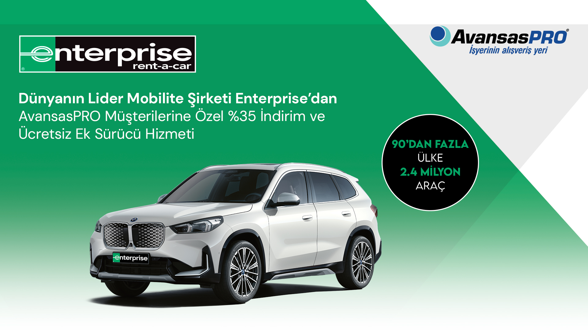 Enterprise'dan AvansasPRO müşterilerine özel, çok avantajlı araçlar!