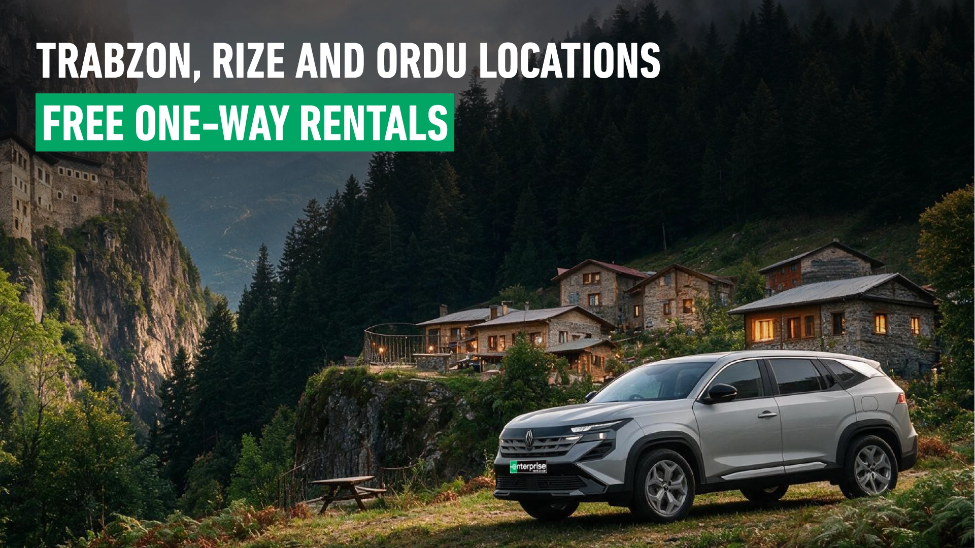 Pick Up in Trabzon, Ordu or Rize, Drop Off in Another City for Free!