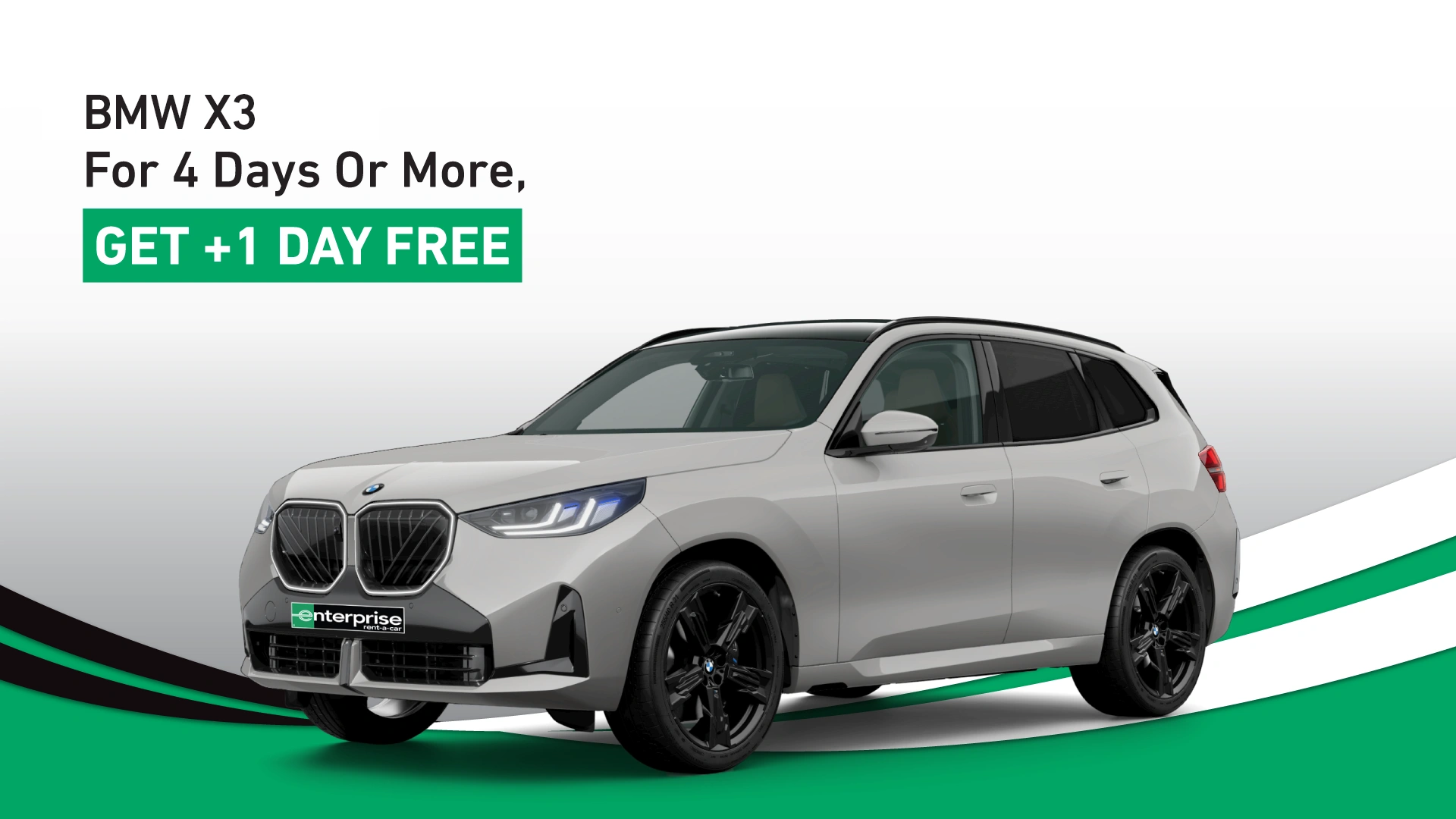 4 Days Free for BMW X3 and +1 Day Free for Rentals