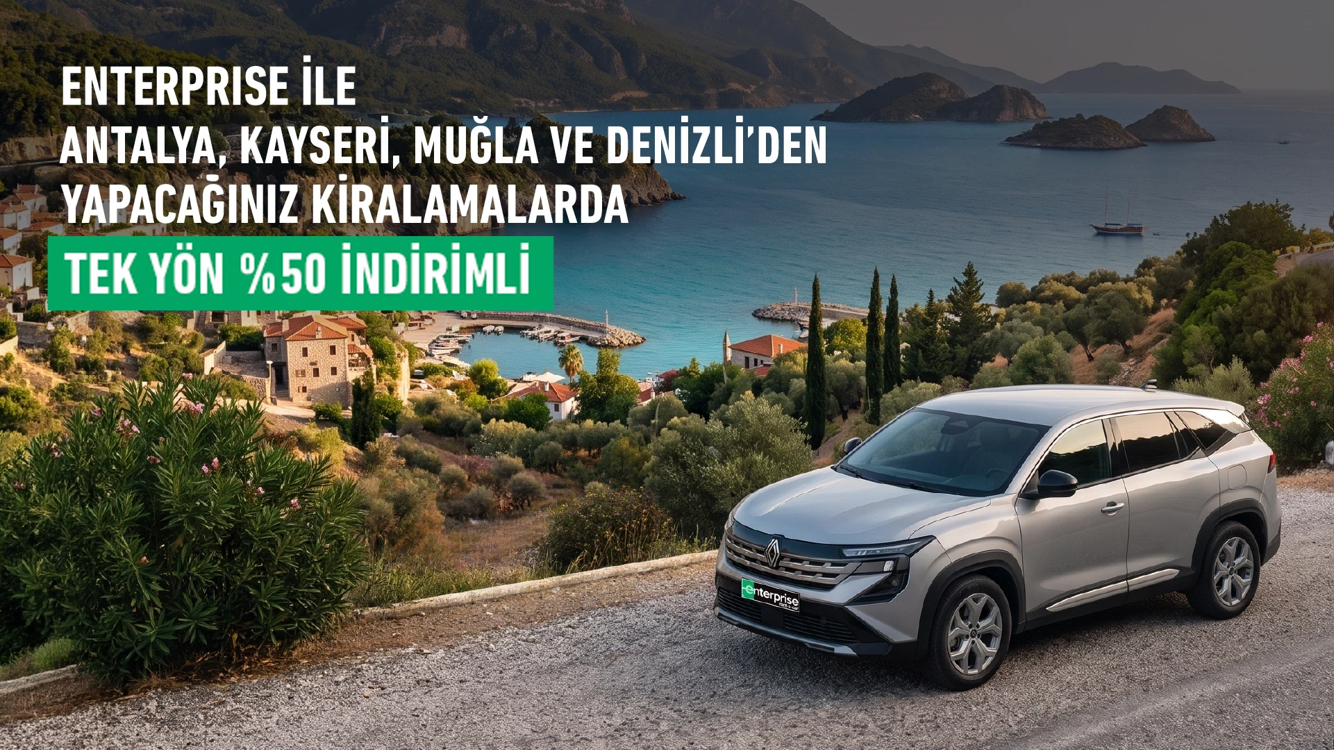 Antalya, Kayseri, Muğla ve Denizli'den Al, Farklı Şehre %50 İndirimle Bırak!