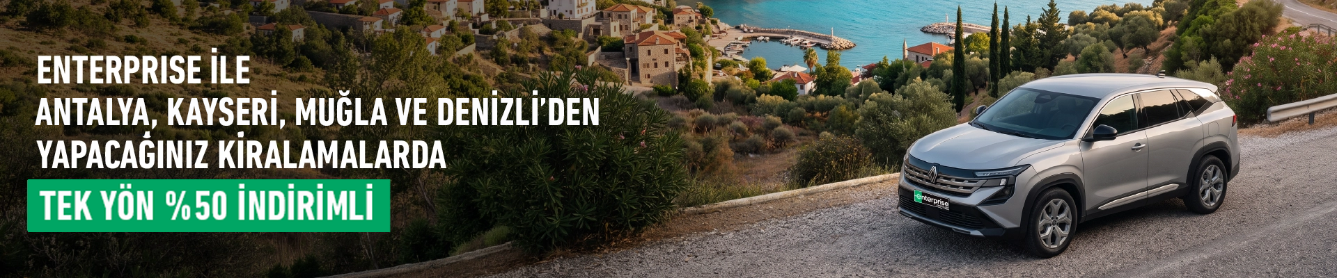 Antalya, Kayseri, Muğla ve Denizli'den Al, Farklı Şehre %50 İndirimle Bırak!