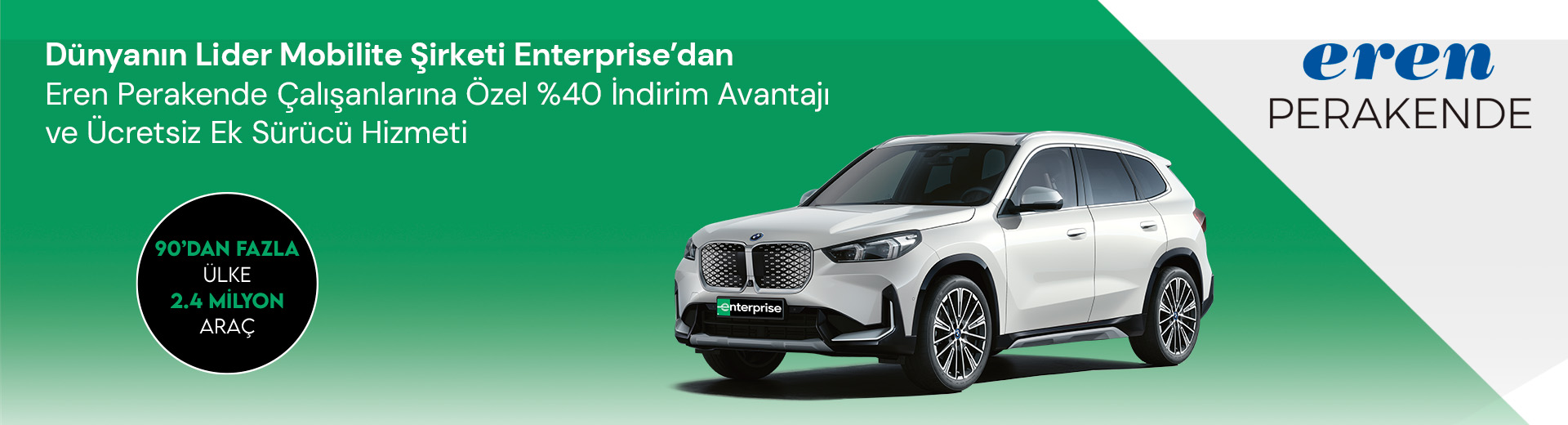 Enterprise'dan Eren Perakende çalışanlarına özel, çok avantajlı araçlar!