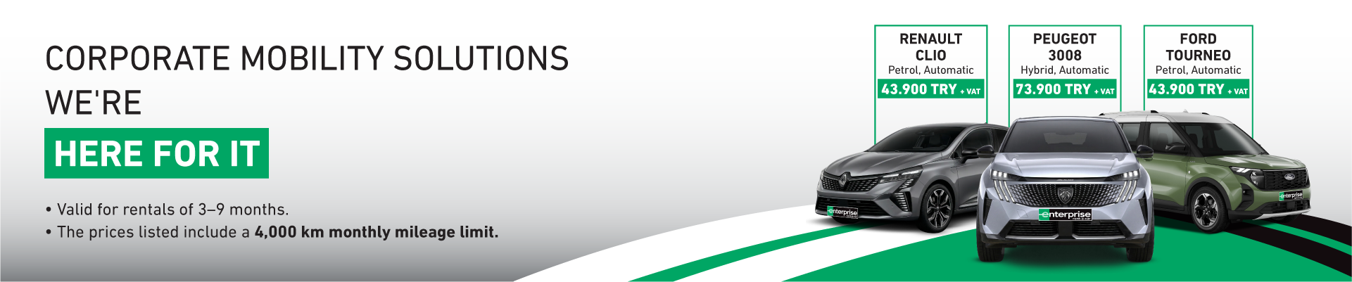 Advantageous Prices for Your Corporate Rentals!