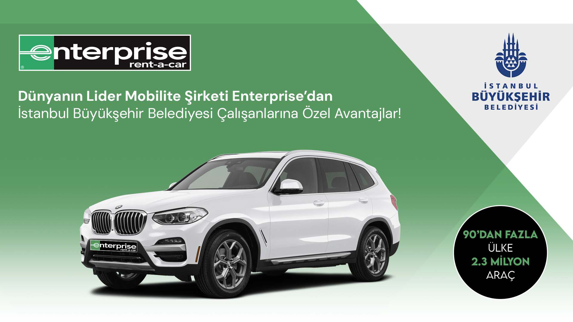 Enterprise'dan İstanbul Büyükşehir Belediyesi çalışanlarına özel, çok avantajlı araçlar!