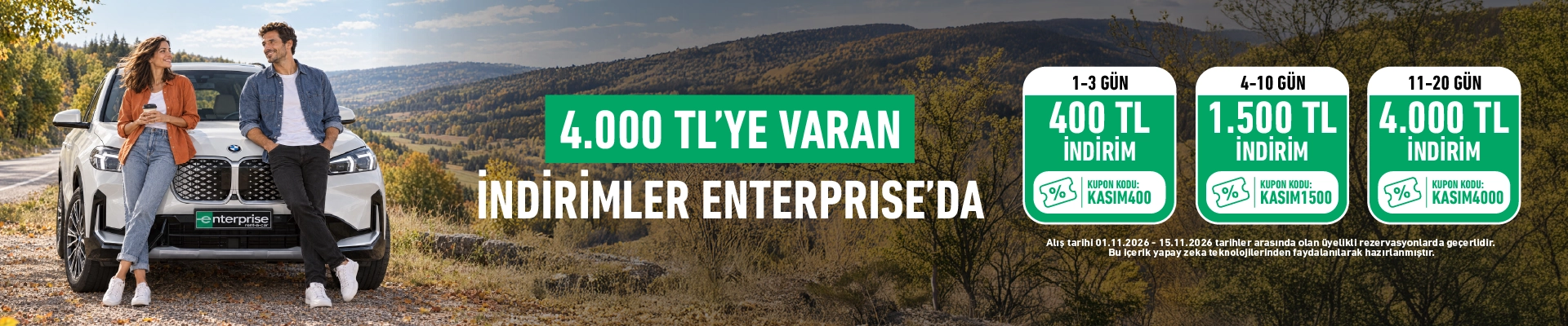 4.000 TL'ye Varan İndirimler Enterprise'da!