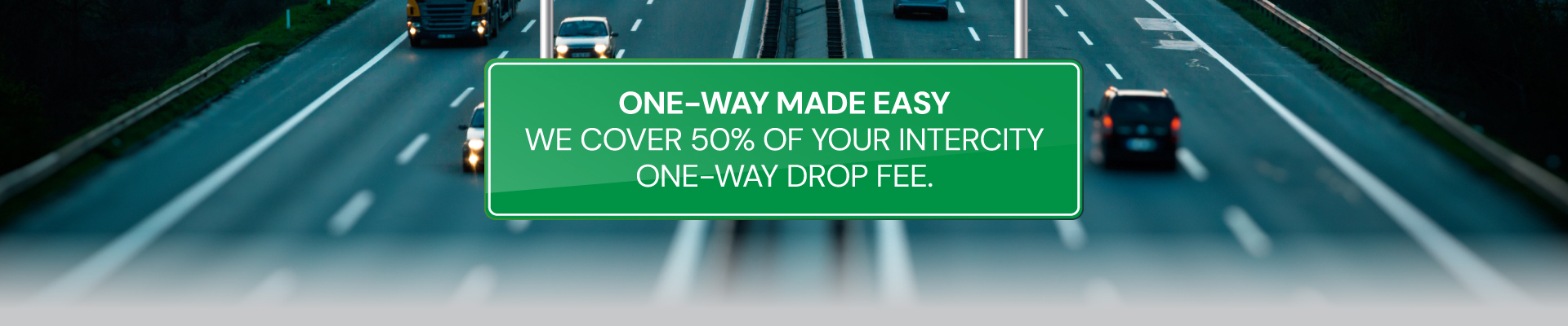 One-way trips are now 50% cheaper!