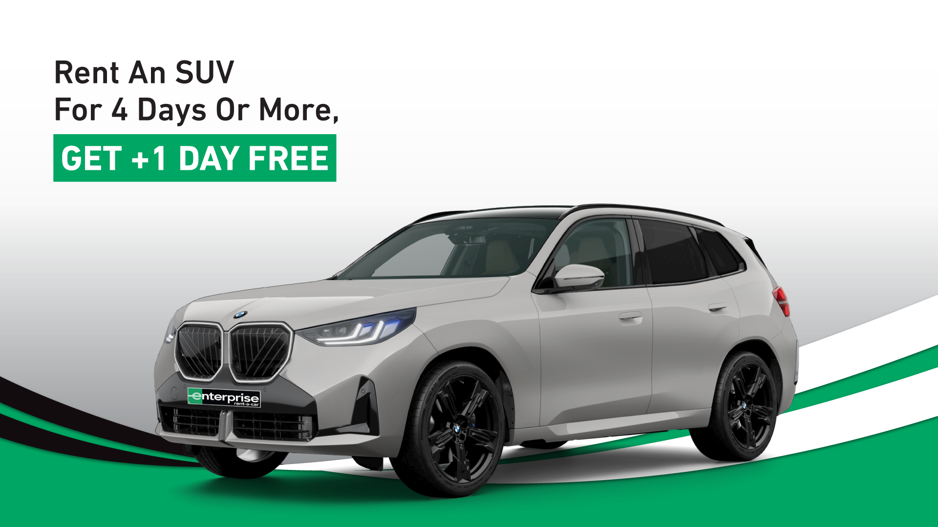 4 Days Free for BMW X3 and +1 Day Free for Rentals