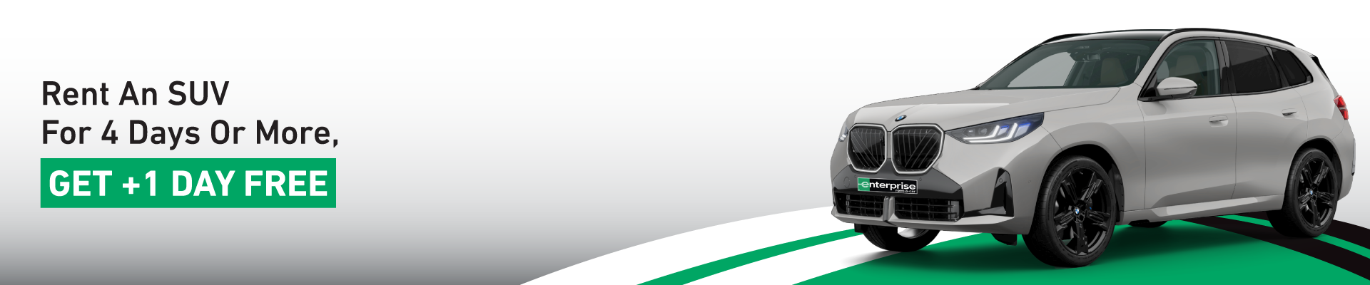 4 Days Free for BMW X3 and +1 Day Free for Rentals