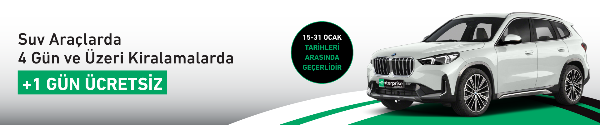 SUV Araçlarda 4 Gün ve Kiralamalarda +1 Gün Ücretsiz