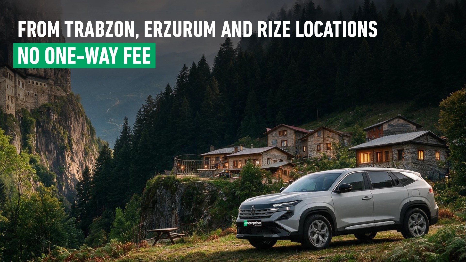 Pick Up in Trabzon or Rize, Drop Off in Another City for Free!