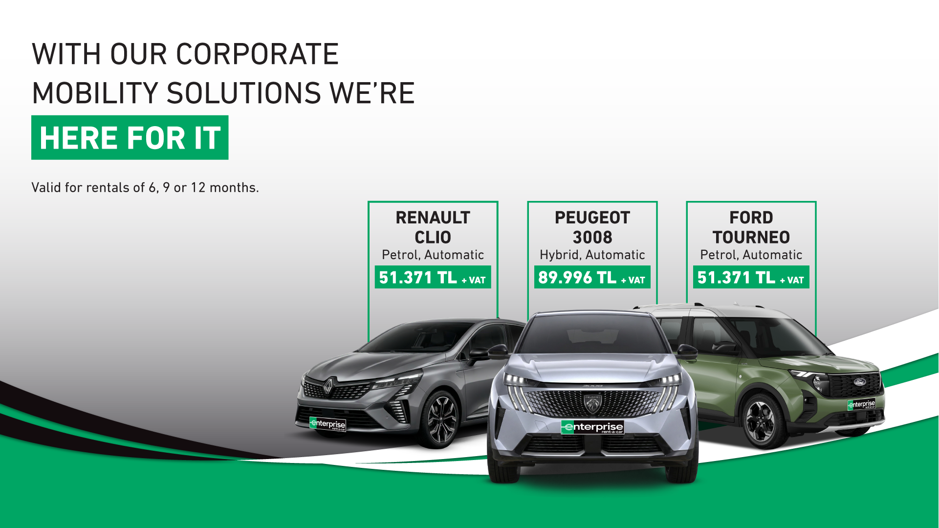 Advantageous Prices for Your Corporate Rentals!