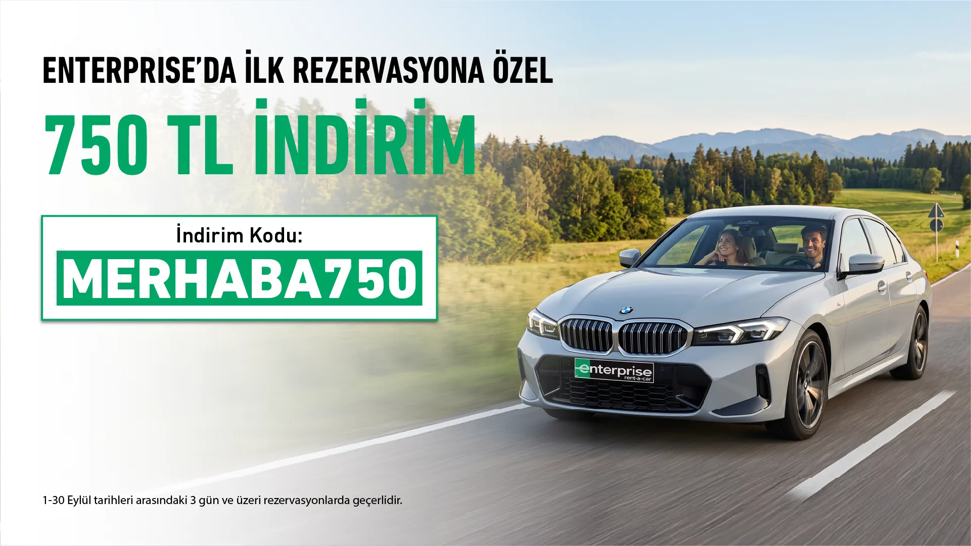 Enterprise'da İlk Rezervasyona Özel 750 TL İndirim